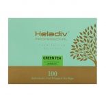 Бюджетный Чай в пакетиках heladiv Professional Line Green 100 пакетиков в  САШЕ 
