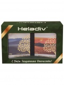 Подарочный набор Heladiv 23 февраля (чай чёрный листовой FBOP, 100 г; чай чёрный листовой Earl Grey, 100 г для дома