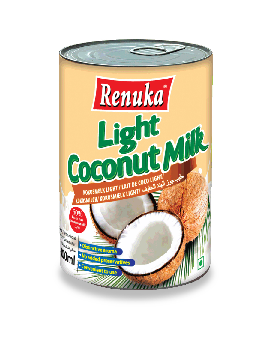 Молоко растительное кокосовое Renuka Light Coconut Milk (жирность 9%), 400 мл