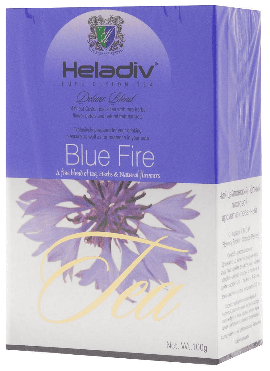 Чай листовой HELADIV BLUE FARE (чёрный с васильком) 100 гр