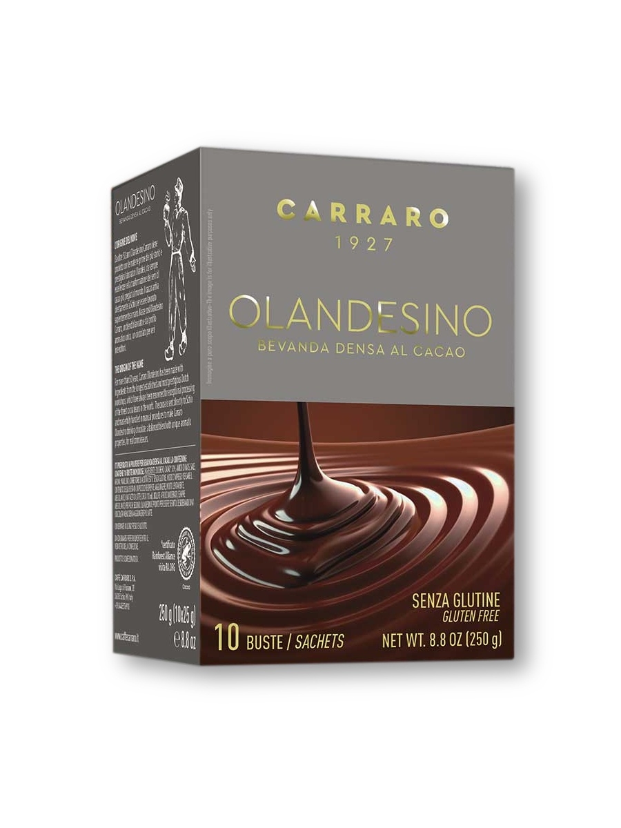 Растворимое какао в саше Carraro Cacao Olandesino 10 пак. по 25 гр.