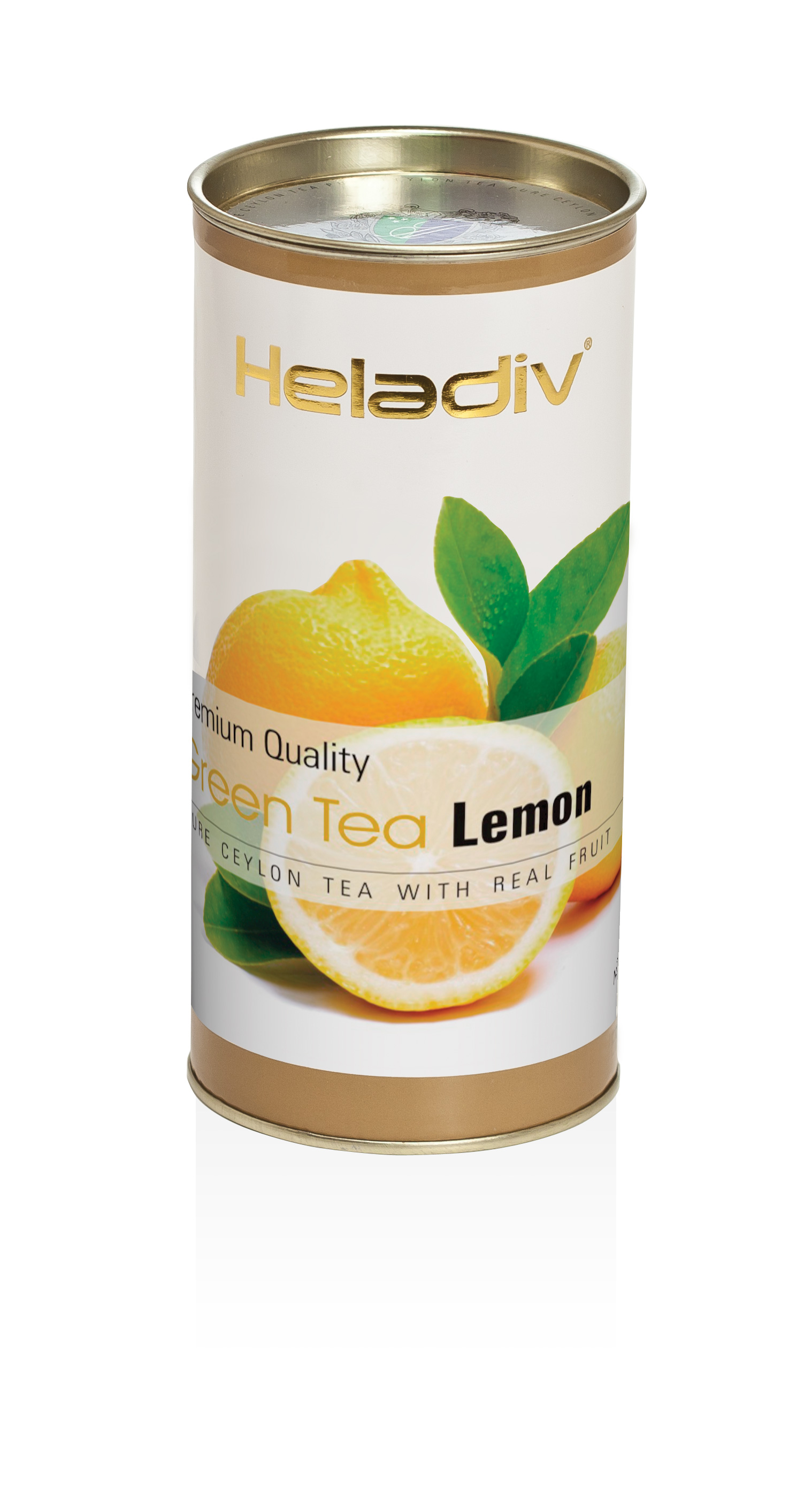 Чай листовой heladiv green tea lemon 100 г в тубе