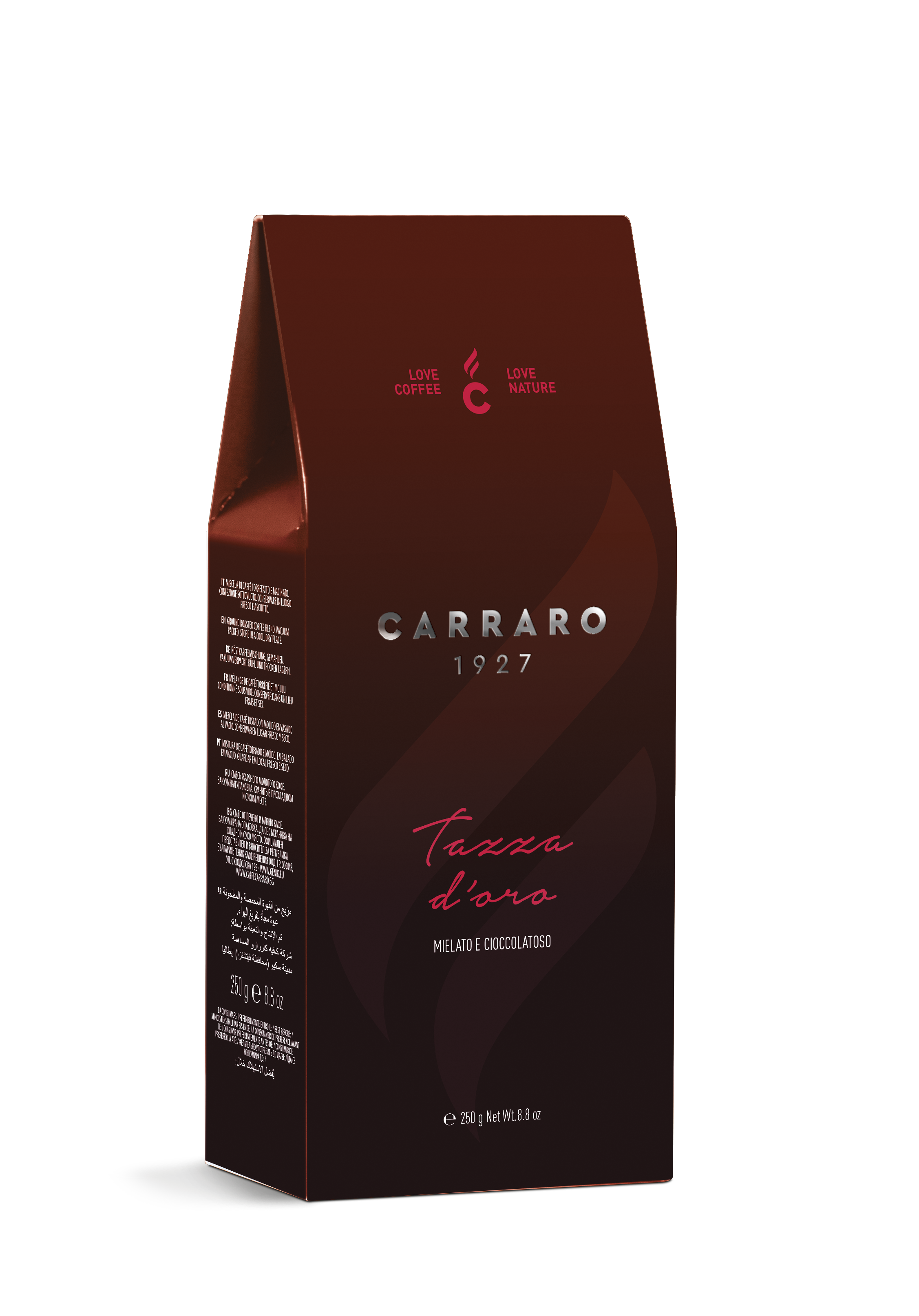 Кофе молотый  Carraro Tazza D'Oro  250 гр картон